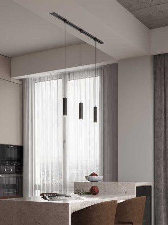 Встраиваемая однофазная трековая система Hesby Lighting Skylite №12 со светильниками HSBL_kompl_S012_VI1B4K