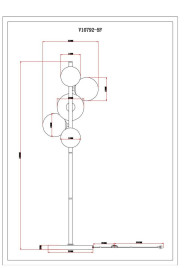 Торшер Moderli Renny V10792-5F