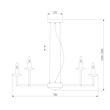 Подвесная люстра Eurosvet Cariso 60150/10 хром