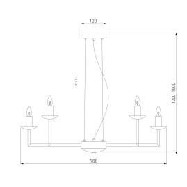 Подвесная люстра Eurosvet Cariso 60150/10 хром