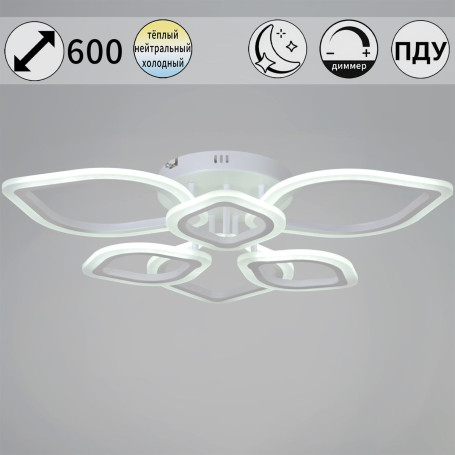 Потолочная светодиодная люстра Reluce 02303-0.3-3+3 WH
