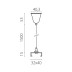Подвес стандартный тип D треку 5040xx-(F)/(R) 1,5 м Quattro Lightstar 504176-FR1