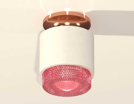 Комплект накладного светильника Ambrella light Techno Spot XS7510142 SWH/PI белый песок/розовый (N7930, C7510, N7193)