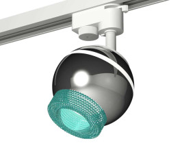 Комплект трекового светильника Ambrella light Track System XT1104004 PSL/BL серебро полированное/голубой (A2520, C1104, N7194)