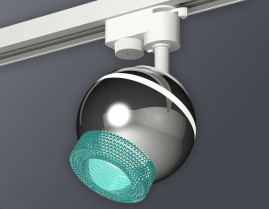 Комплект трекового светильника Ambrella light Track System XT1104004 PSL/BL серебро полированное/голубой (A2520, C1104, N7194)