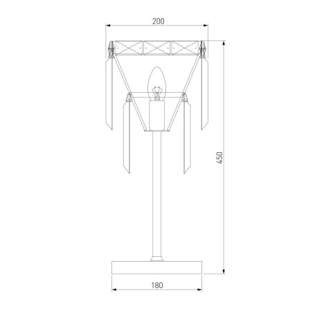 Настольная лампа Eurosvet Elegante 01136/1 хром/прозрачный хрусталь Strotskis