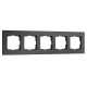 Рамка Werkel Senso на 5 постов черный стекло soft-touch W0053108 4690389214288