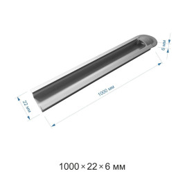 Профиль встраиваемый серебро 1м. Apeyron 08-06-01
