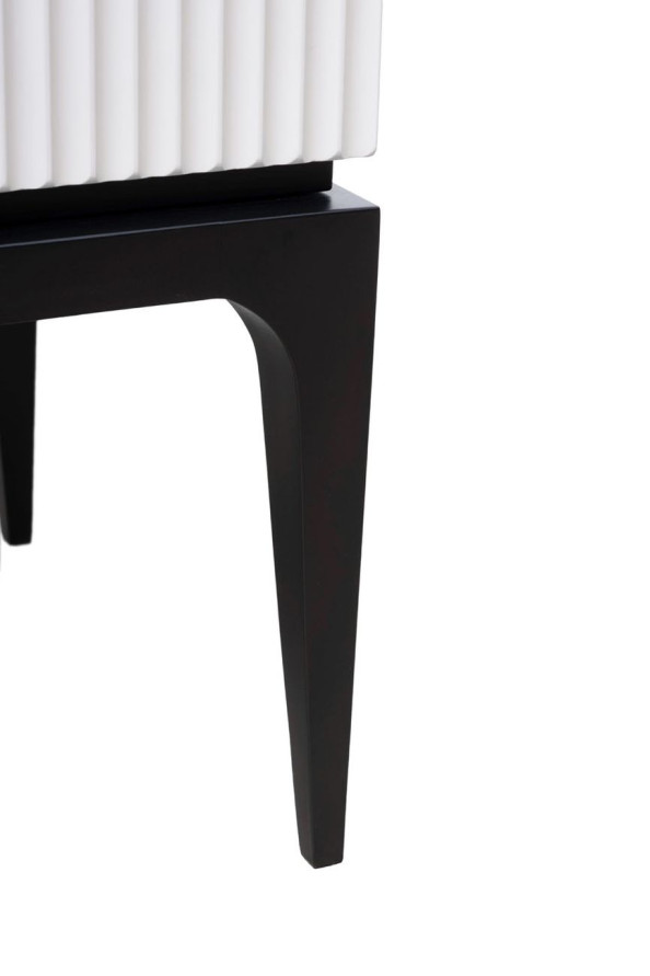 Тумбочка прикроватная Este черно-серая