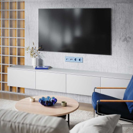 Накладка для розетки TV+RJ45 кат. 6, S70 (деним) Voltum VLS002715