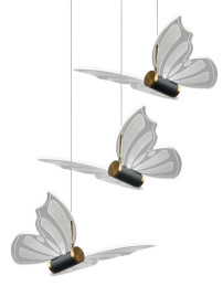 Подвесная светодиодная люстра Natali Kovaltseva Butterflies Led Lamps 81366 Gold