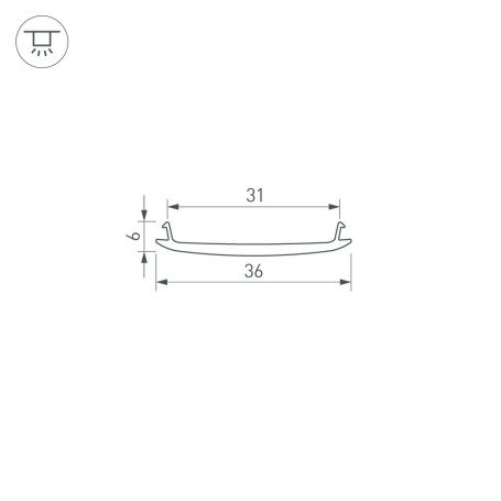 Рассеиватель Arlight Stretch-S-35-Ceil-Center-100M 045380
