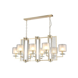 Подвесная люстра Crystal Lux Nicolas SP8 L1000 Gold/White