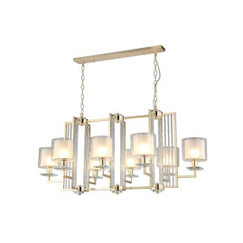 Подвесная люстра Crystal Lux Nicolas SP8 L1000 Gold/White