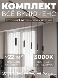 Встраиваемая однофазная трековая система Hesby Lighting Skylite №12 со светильниками HSBL_kompl_S012_VI2B3K