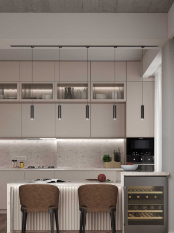 Встраиваемая однофазная трековая система Hesby Lighting Skylite №12 со светильниками HSBL_kompl_S012_VI2B3K
