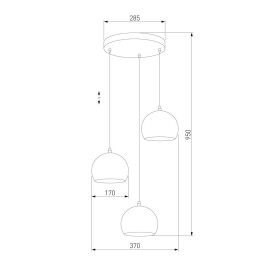 Подвесная люстра TK Lighting 2082 Yoda Black