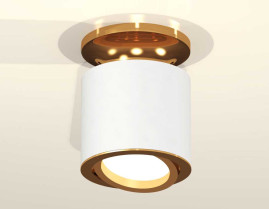 Комплект накладного поворотного светильника Ambrella light XS7401120 SWH/PYG белый песок/золото желтое полированное MR16 GU5.3 (N7929, C7401, N7004)