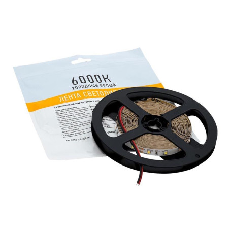 Светодиодная лента SWG 4,8W/m 60LED/m 2835SMD холодный белый 5M 001472