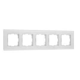 Рамка Werkel Senso на 5 постов белый стекло soft-touch W0053101 4690389214271