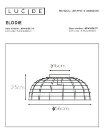 Потолочный светильник Lucide Elodie 45149/56/30