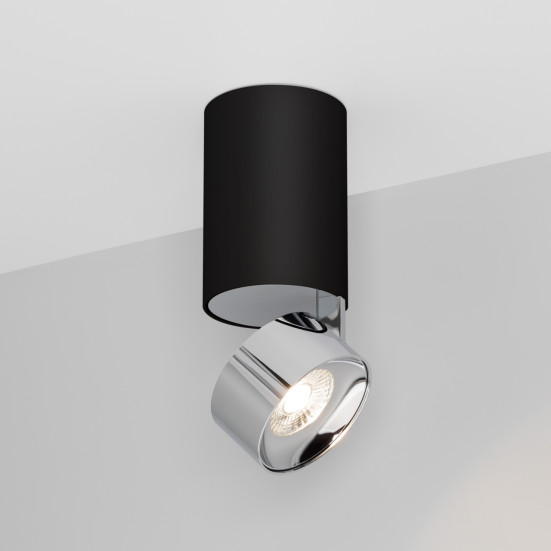 Накладной светильник Arlight SP-PLURIO-SURFACE-LONG-R77-9W Day4000 (BK-CHR, 36 deg, 230V) 040380