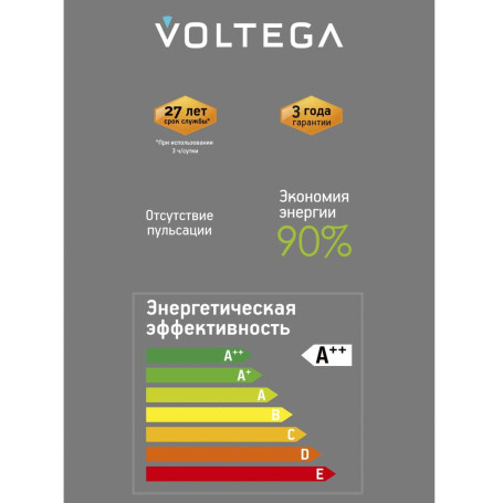 Лампа светодиодная филаментная Voltega 271 E27 4W 2200K прозрачная 8575