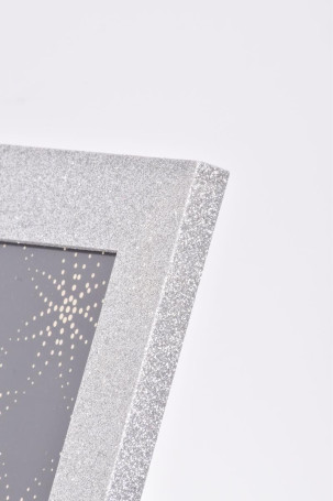 Фоторамка Innova PI00245 Ф/рамка 10*15cm Glitter, серебро, МДФ (6/720) Б0046316