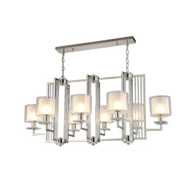 Подвесная люстра Crystal Lux Nicolas SP8 L1000 Nickel/White