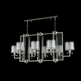 Подвесная люстра Crystal Lux Nicolas SP8 L1000 Nickel/White