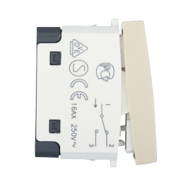 Переключатель LK Studio с двух мест 45х45мм (схема 6) 16 A, 250 B (бежевый) LK45 850801-1