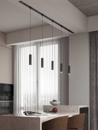 Встраиваемая однофазная трековая система Hesby Lighting Skylite №12 со светильниками HSBL_kompl_S012_VI2B4K
