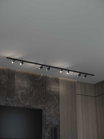 Накладная однофазная трековая система Hesby Lighting Skylite №3 со светильниками HSBL_kompl_S003_NI3B4K