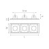 Комплект из светильников и рамки Lightstar Domino Quadro (214536+214507+214506+214507) D536070607