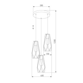 Подвесная люстра TK Lighting 2697 Lugo Gold