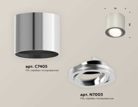 Комплект накладного светильника Ambrella light Techno Spot XS7405001 PSL серебро полированное (C7405, N7003)