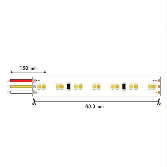 Светодиодная лента Favourite 19,8W/m 168LED/m 2835SMD от теплого до холодного 5M 2001-62020