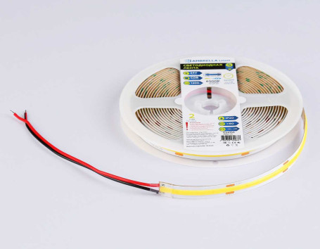Светодиодная лента Ambrella Light GS4753 COB 528Led/14W m/ 24V IP20 6500K/ 5m*10mm*2mm (2 конт.) GS4753