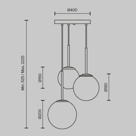 Подвесной светильник Maytoni Basic form MOD321PL-03G1