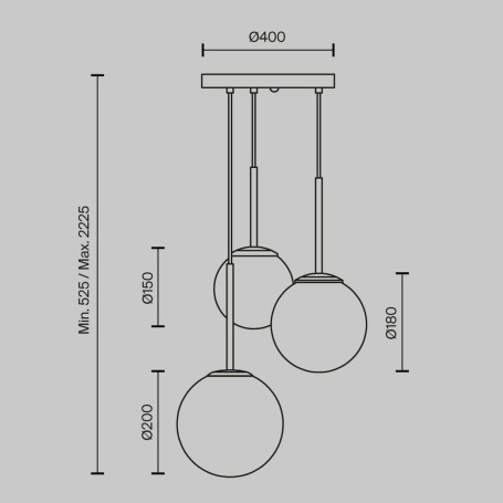 Подвесной светильник Maytoni Basic form MOD321PL-03G1