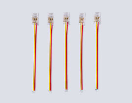 Соединитель гибкий односторонний AMBRELLA LIGHT ILLUMINATION COB CCT 12/24V для лент 8mm (3 конт.) (5шт. в комплекте) GS7406