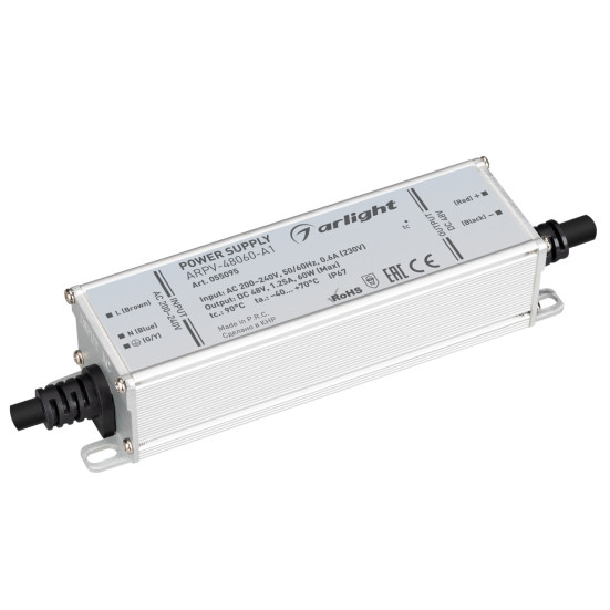 Блок питания Arligh ARPV-48060-A1 48V 60W IP67 1.25A 055095
