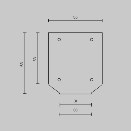 Заглушка торцевая Maytoni Technical к профилю 2шт TRA034MPEC-21S(N)