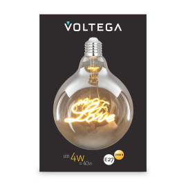 Лампа светодиодная филаментная Voltega 271 E27 4W 2500K желтая 8550