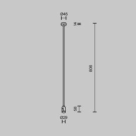 Крепление потолочное Maytoni Technical Accessories for tracks Flarity TRA159C-SL1-BS