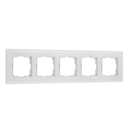Рамка Werkel Senso на 5 постов белый стекло soft-touch W0053101 4690389214271