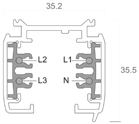 Шинопровод трехфазный Deko-Light D Line 3 м 710006