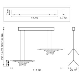Подвесная светодиодная люстра Lightstar Varese 731323