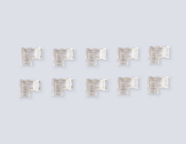 Соединитель угловой AMBRELLA LIGHT ILLUMINATION COB 12/24V для лент 10mm (2 конт.) (10шт. в комплекте) GS6861