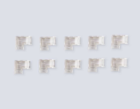Соединитель угловой AMBRELLA LIGHT ILLUMINATION COB 12/24V для лент 10mm (2 конт.) (10шт. в комплекте) GS6861